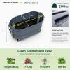 image:imagePermasteel Raised Garden Bed with Legs 402037 in Planter Box with EnGrow TrueSoil Technology for Vegetables Flowers Herbs and Fruit Outdoor Indoor Storage Shelf Wood BrownNavy Blue