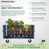 image:imagePermasteel Raised Garden Bed with Legs 402037 in Planter Box with EnGrow TrueSoil Technology for Vegetables Flowers Herbs and Fruit Outdoor Indoor Storage Shelf Wood BrownNavy Blue