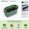 image:imagePermasteel Raised Garden Bed with Legs 402037 in Planter Box with EnGrow TrueSoil Technology for Vegetables Flowers Herbs and Fruit Outdoor Indoor Storage Shelf Wood BrownSage