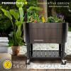 image:imagePermasteel Raised Garden Bed with Legs 402037 in Planter Box with EnGrow TrueSoil Technology for Vegetables Flowers Herbs and Fruit Outdoor Indoor Storage Shelf Wood BrownWood Grain
