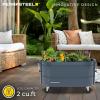 image:imagePermasteel Raised Garden Bed with Legs 402037 in Planter Box with EnGrow TrueSoil Technology for Vegetables Flowers Herbs and Fruit Outdoor Indoor Storage Shelf Wood BrownNavy Blue