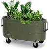 image:imagePermasteel Raised Garden Bed with Legs 402037 in Planter Box with EnGrow TrueSoil Technology for Vegetables Flowers Herbs and Fruit Outdoor Indoor Storage Shelf Wood BrownGreen