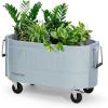 image:imagePermasteel Raised Garden Bed with Legs 402037 in Planter Box with EnGrow TrueSoil Technology for Vegetables Flowers Herbs and Fruit Outdoor Indoor Storage Shelf Wood BrownBlue